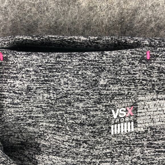 Victorias Secret Sport Leggings Medium Gray Heather Mid Rise Capri Cropped Women - Picture 5 of 11
